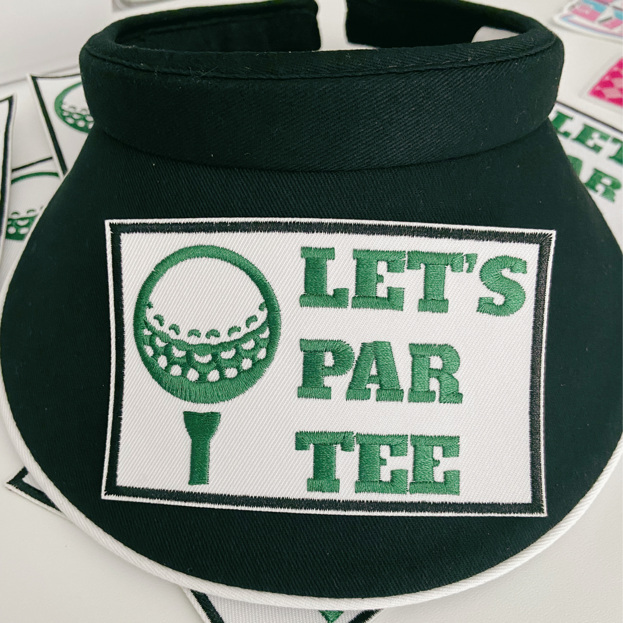 TEELUX - Wholesale Patch - 3.5" LET'S PAR TEE (golf)  -  Embroidered Hat Patch1