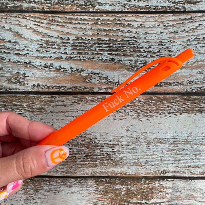 Fuck No. Stylos sérieux pour la vente par Cheek and Pen Paper Co