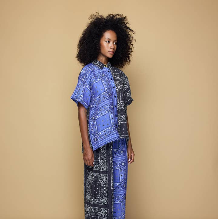 PATCHWORK SALLY SHIRT - PATCHWORK BANDANA for wholesale by State of Georgia