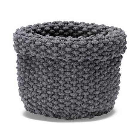 61001507 Cestino portaoggetti Rope Medium 20x25 cm Grafite per la vendita all'ingrosso da parte di Etol
