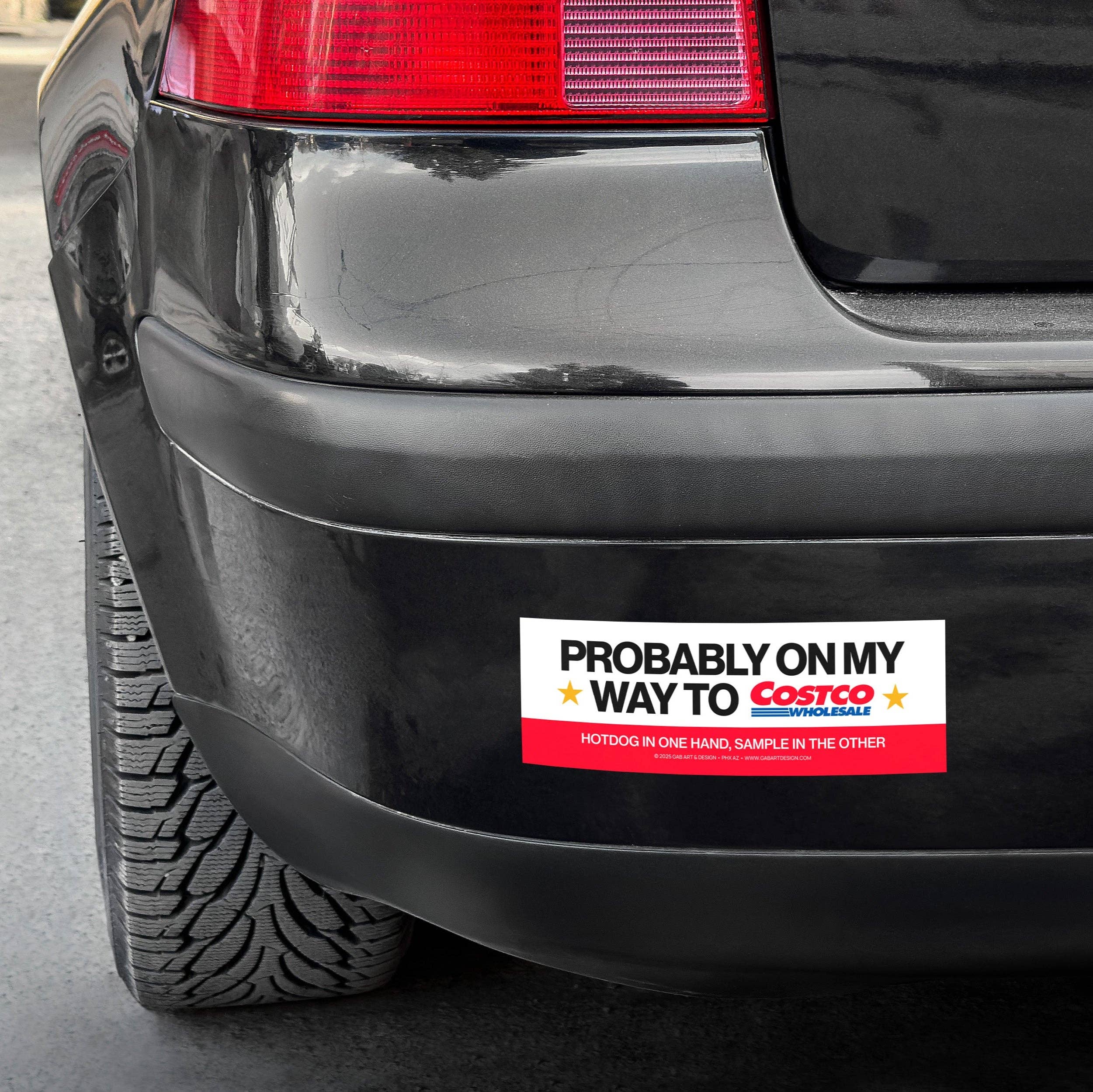 Gab Art & Design - Wholesale Sticker - probably on my way to costco bumper sticker / magnet1