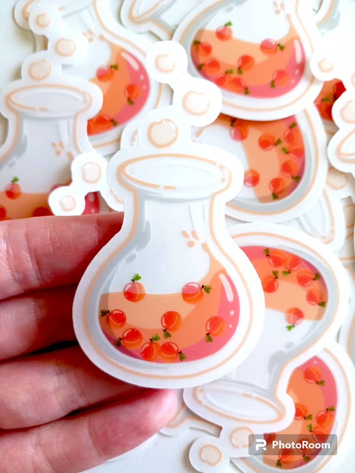 Peach Potion Sticker for wholesale by Art by Irene