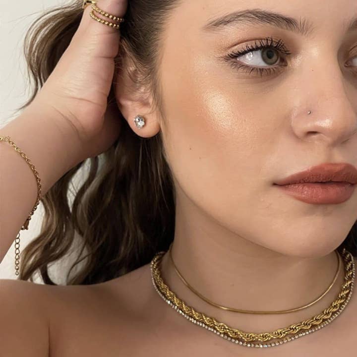 Ellie Vail Jewelry - Wholesale Choker/Collar - Ellie Vail - Amara Dainty Snake Chain Choker Necklace