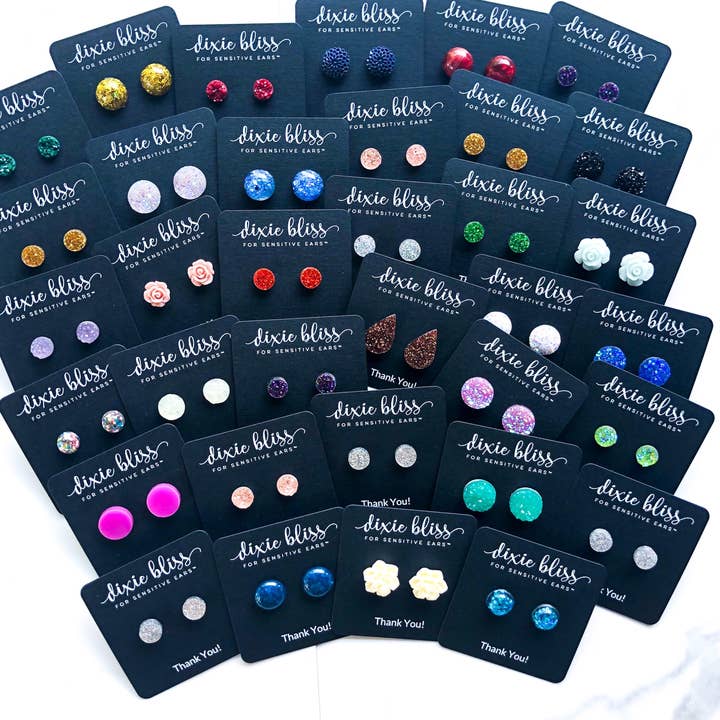 Dixie Bliss - Wholesale Stud/Post Earrings - PROMO Thank You Earrings- Generic- Black Friday Gifts1