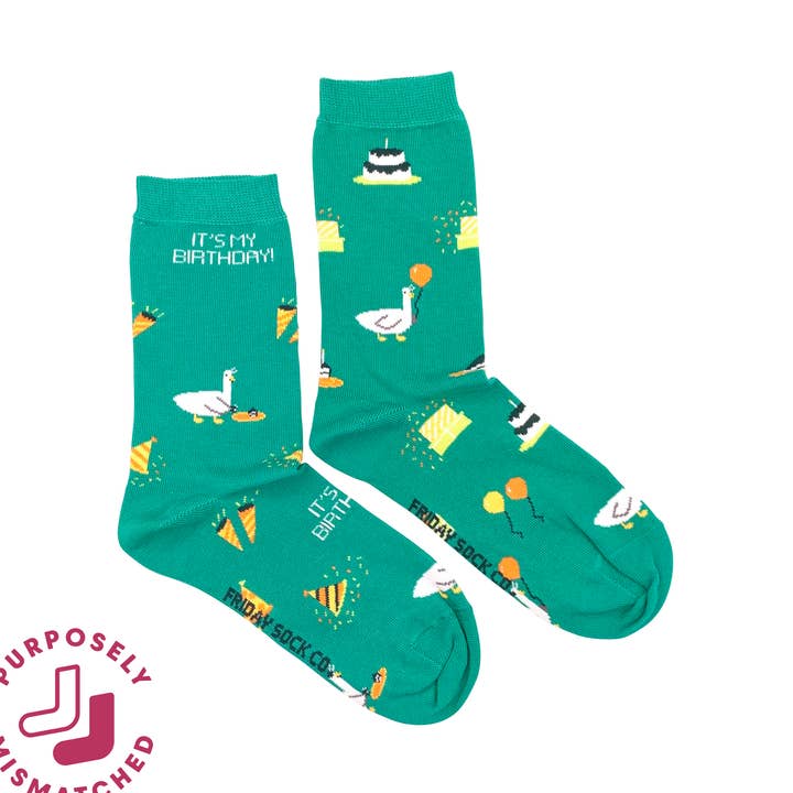 Women's It's My Birthday Socks for wholesale by Friday Sock Co.
