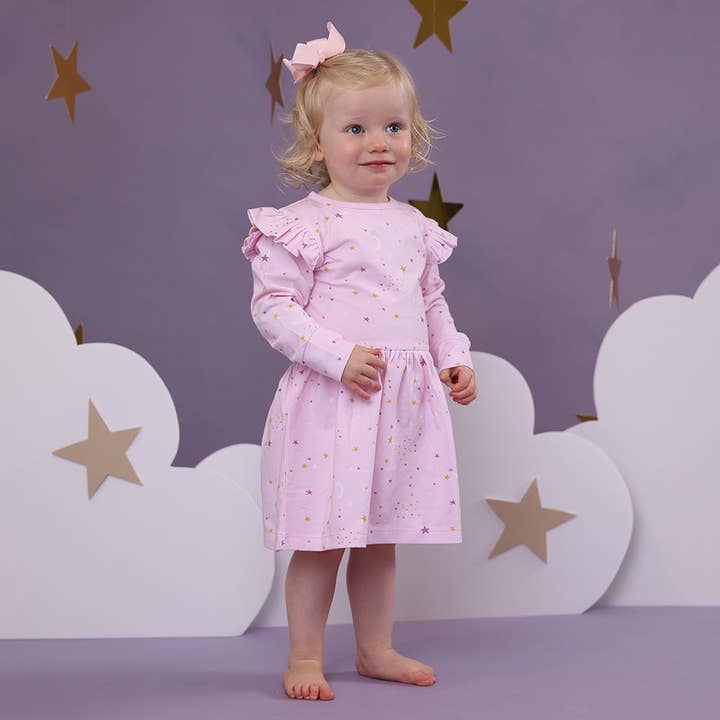 Snuggle Hunny - Wholesale Dress – Baby - Twinkle Long Sleeve Organic Dress2