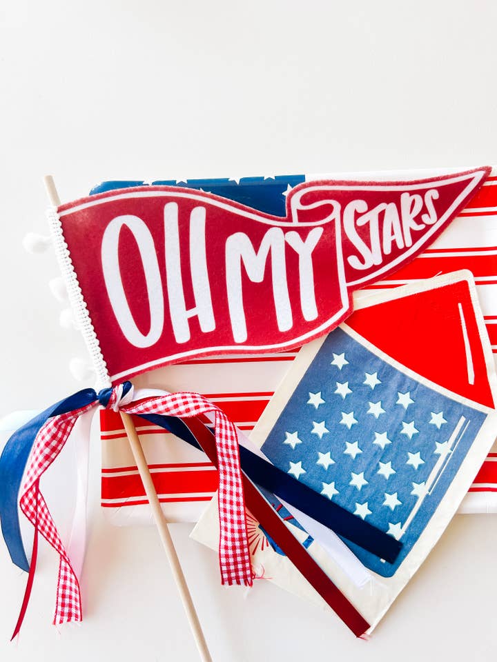 Oh My Stars Pennant Flag for wholesale by Goldie Letter Company
