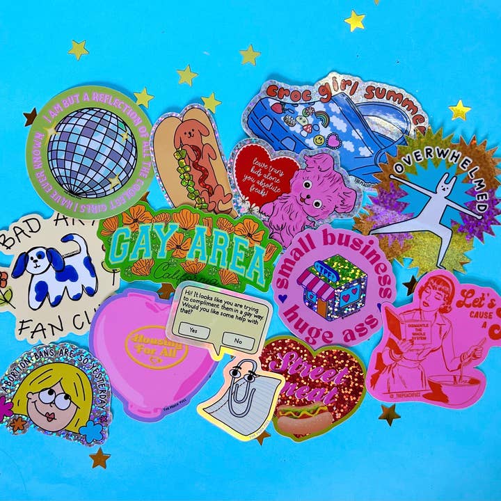 The Peach Fuzz - Wholesale Sticker - Gay Clippy Holographic Sticker9