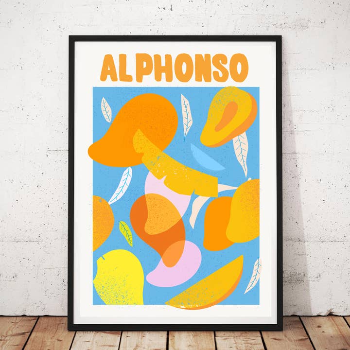 Alphonso Mango Art Print for wholesale by EYE FOR LONDON PRINTS