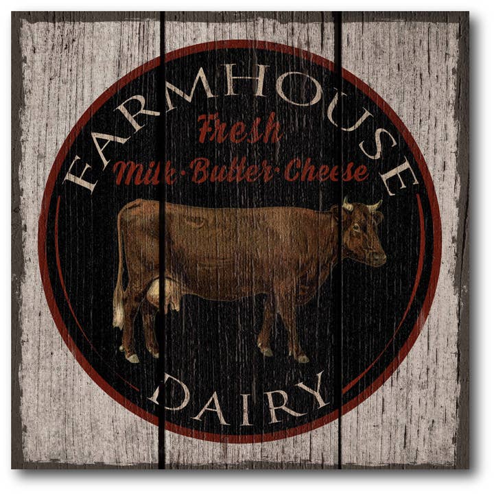 Farmhouse Dairy Gallery - Gewikkelde canvas muurkunst voor wholesale door Courtside Market