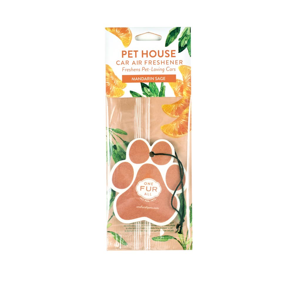 Pet House by One Fur All - Wholesale Car Freshener - Unisex - Mandarin Sage Car Air Freshener