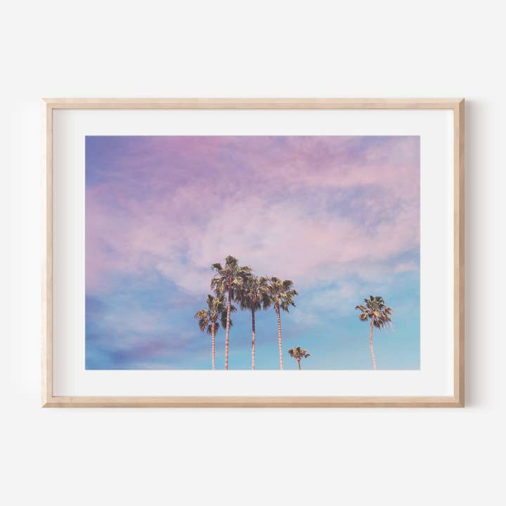 Pastel Palm Trees Print for wholesale by 17 Mile