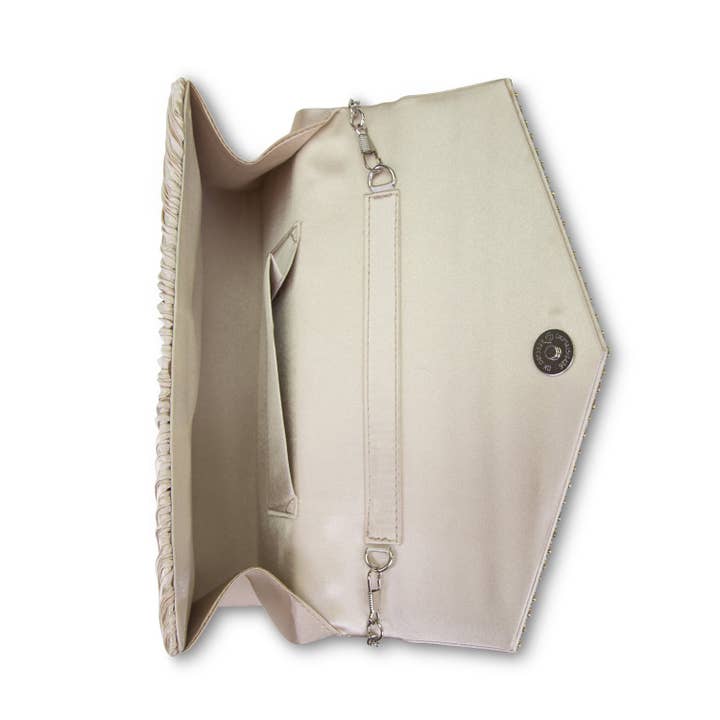 Bolso de mano con solapa plisada Nikki para venta al por mayor de Jessica McClintock