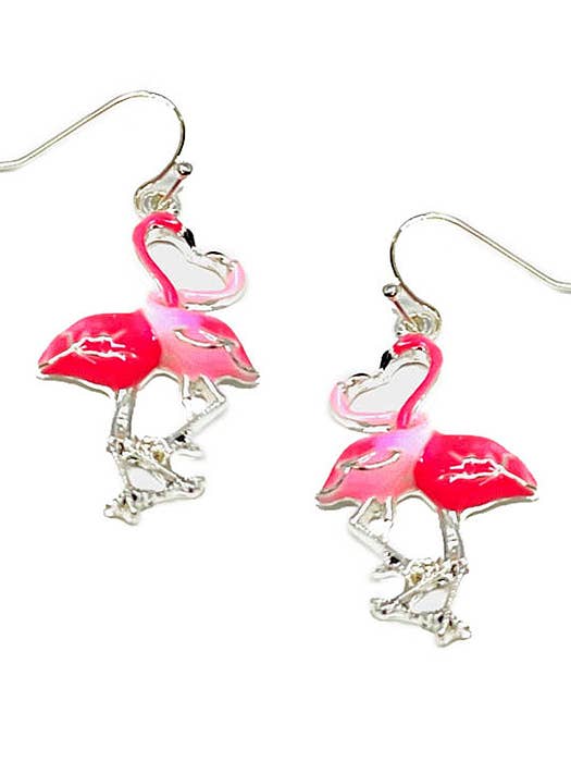 ( M812 ) KISSING FLAMINGO LOVE EARRING for wholesale by Jewelry Max