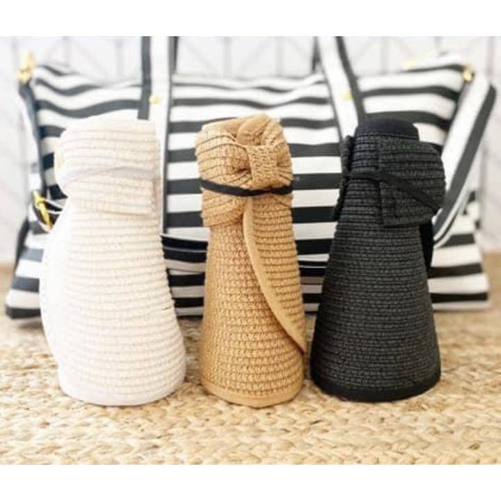 Foldable Wide Brim Hat Visor for wholesale by Simply Blush Wholesale