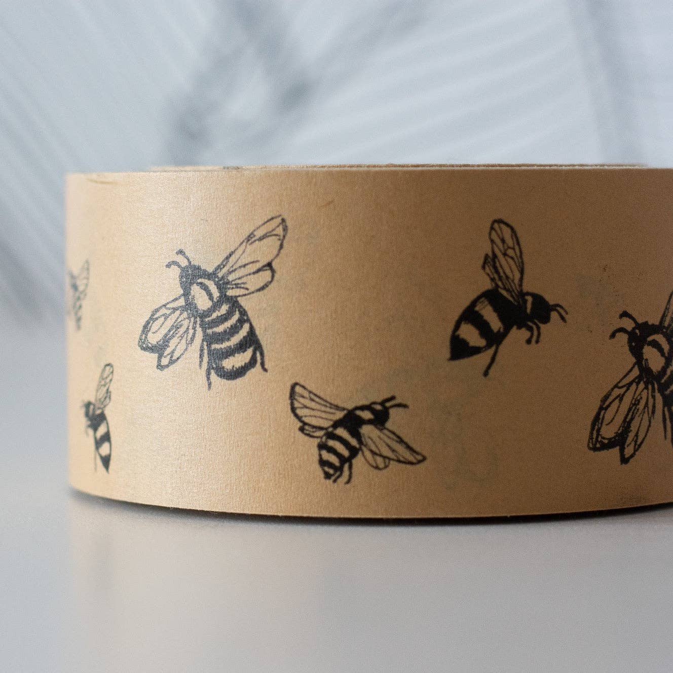 Helen Round - hand printed linen and bamboo wellness - Wholesale Tape - Packing Tape With Bee Design1