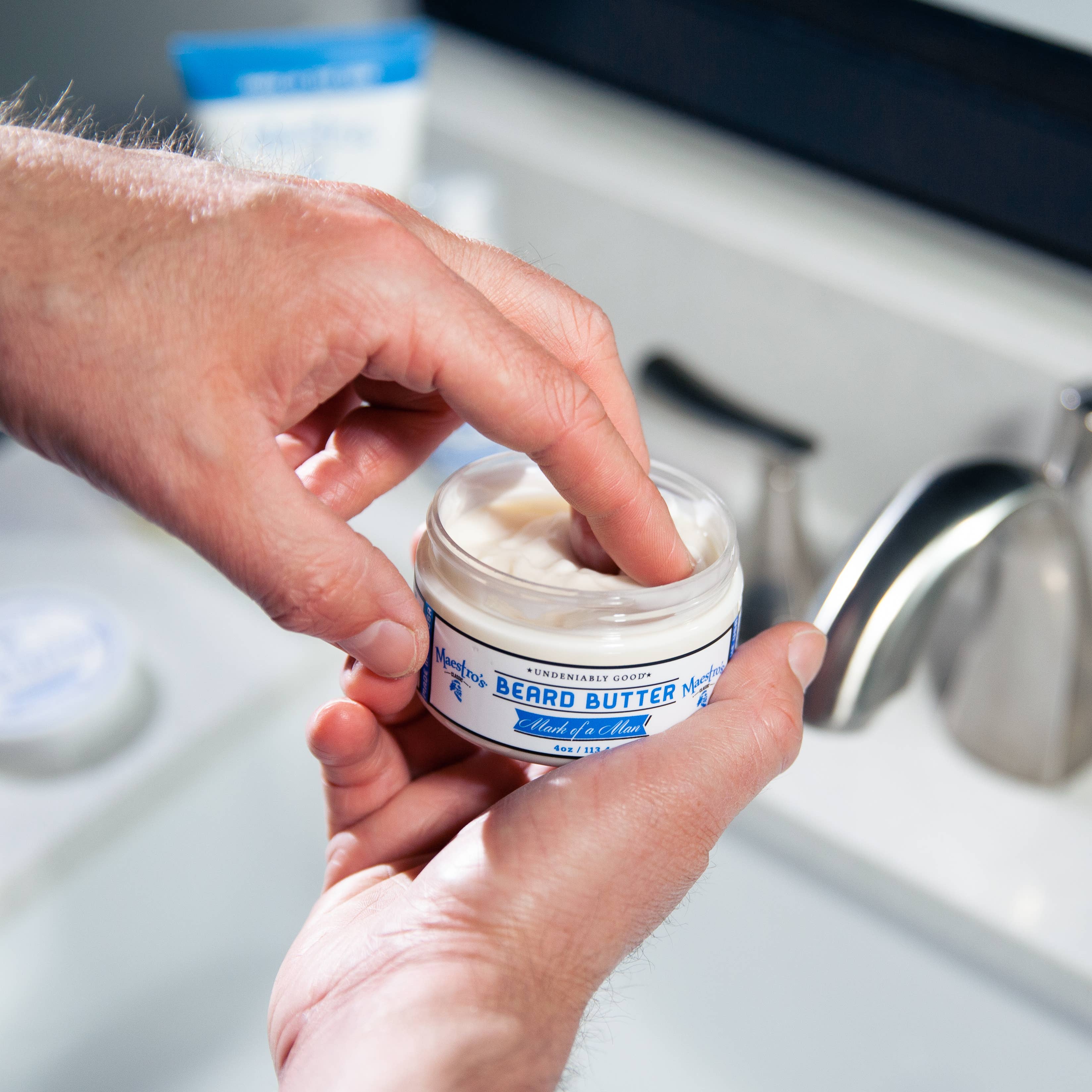 Maestro's Classic - Wholesale Beard Styling Product - Maestro's Classic 4oz. Beard Butter - Mark of a Man Blend6