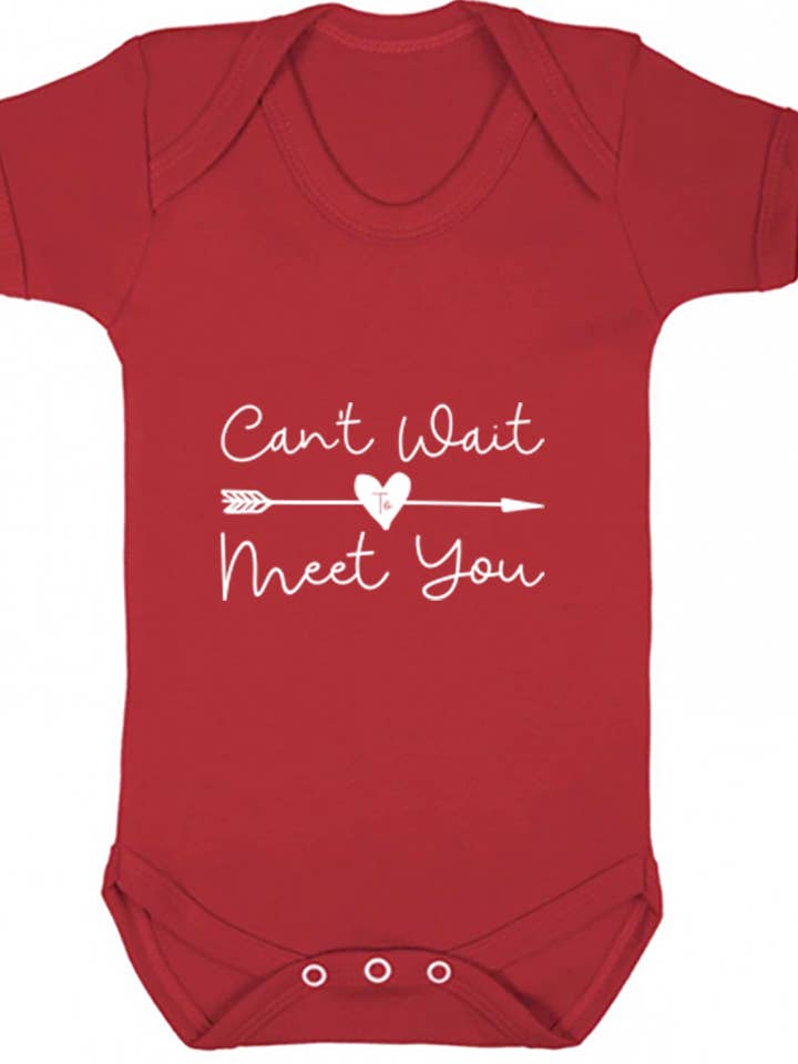 Can't Wait To Meet You Printed Baby Vest K2830 for wholesale by Illustrated Identity