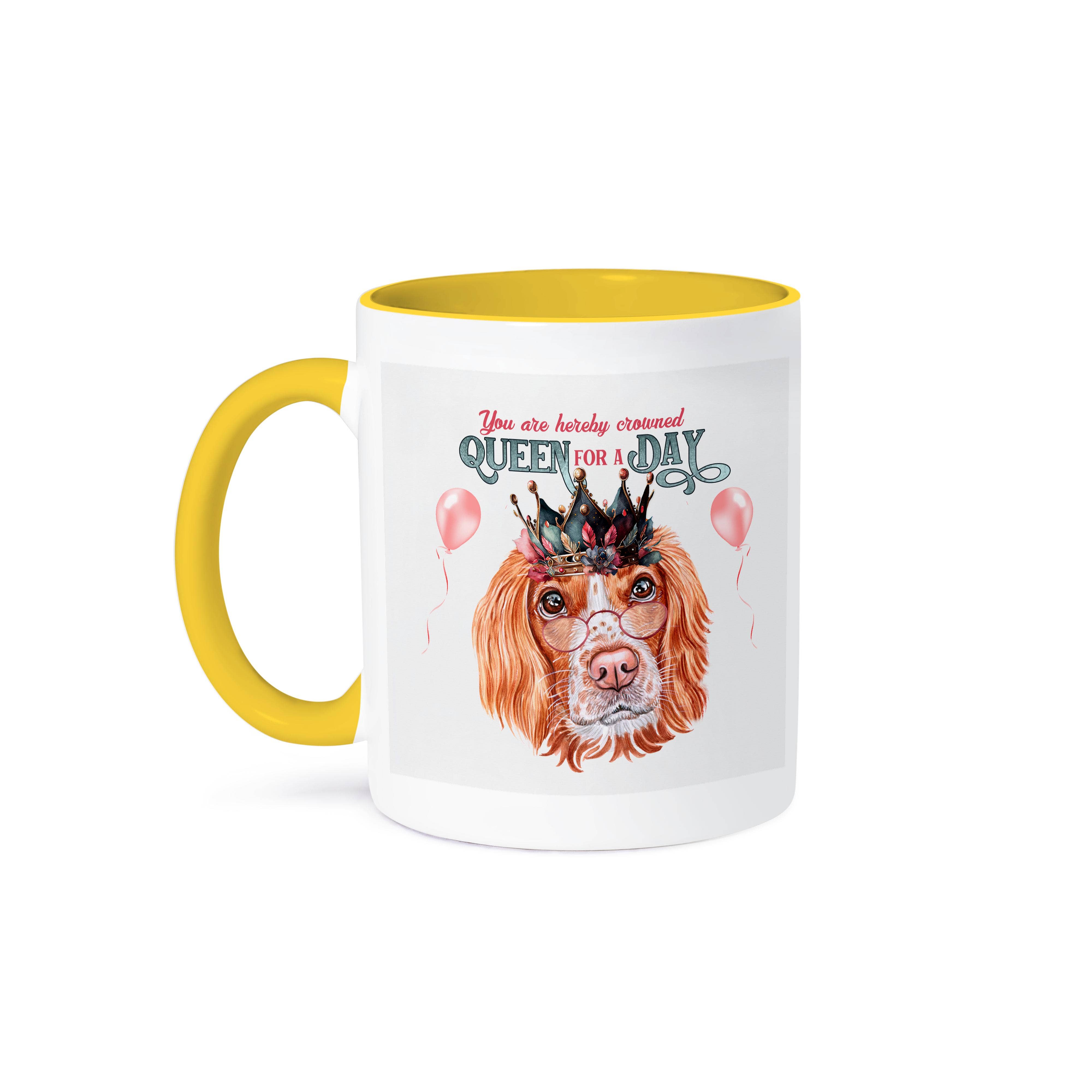3dRose - Wholesale Coffee Mug - 3dRose, Queen for a Day Funny English Springer Spaniel Dog in a Crown, Mug0