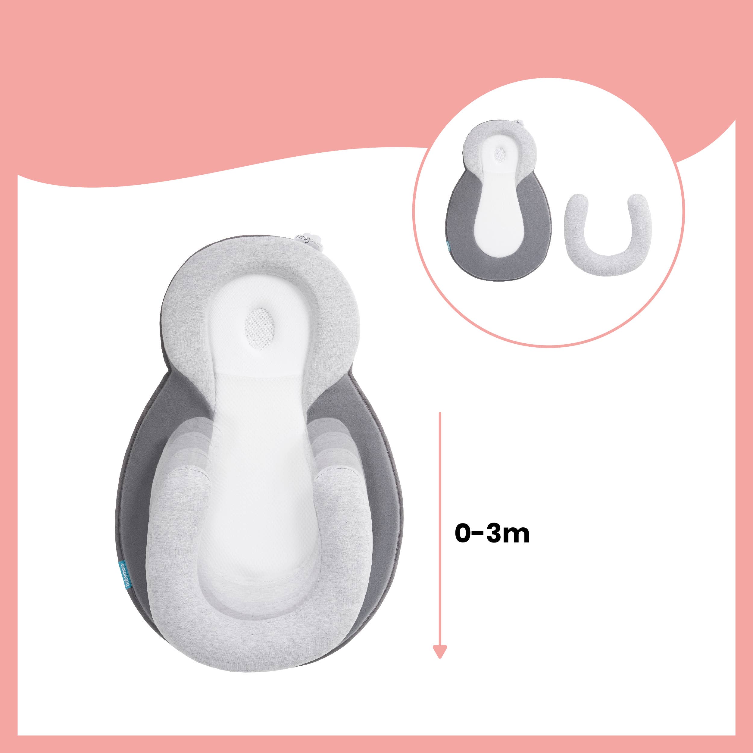 Babymoov - Wholesale Lounger - Baby - Socosy Organic Baby Lounger Smokey1