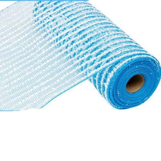 10.5" Cotton Drift Poly Mesh Turquoise White RY810267 for wholesale by Trendy tree