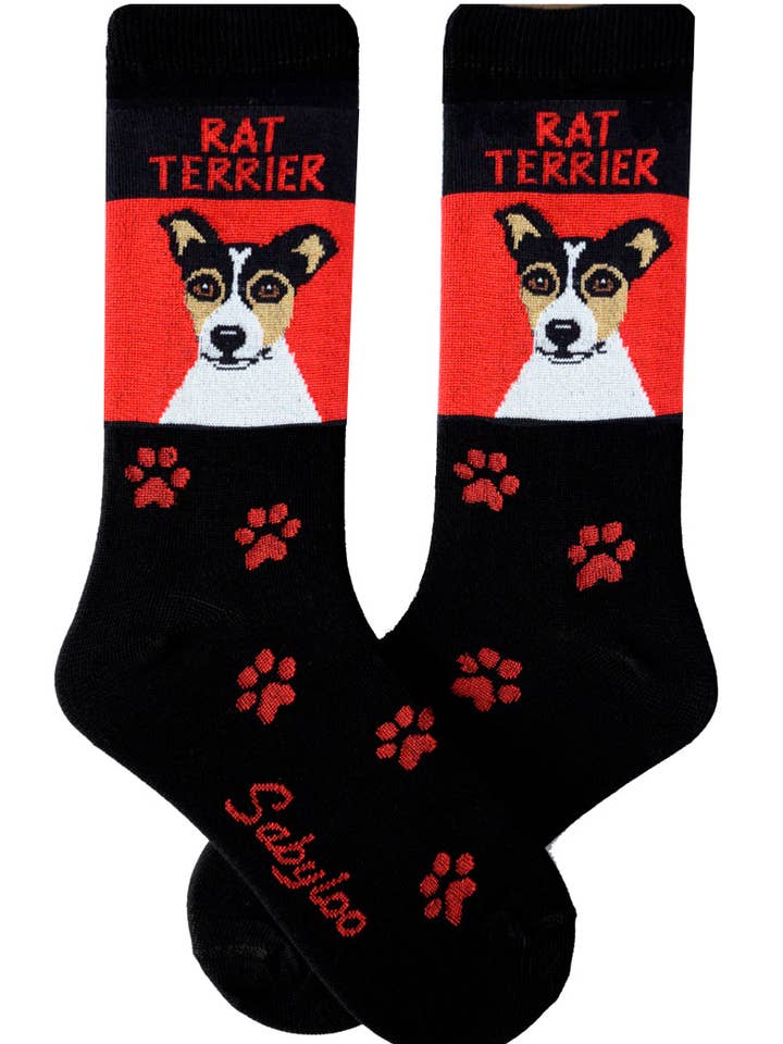 Rat Terrier Dog Socks for wholesale by Sabyloo