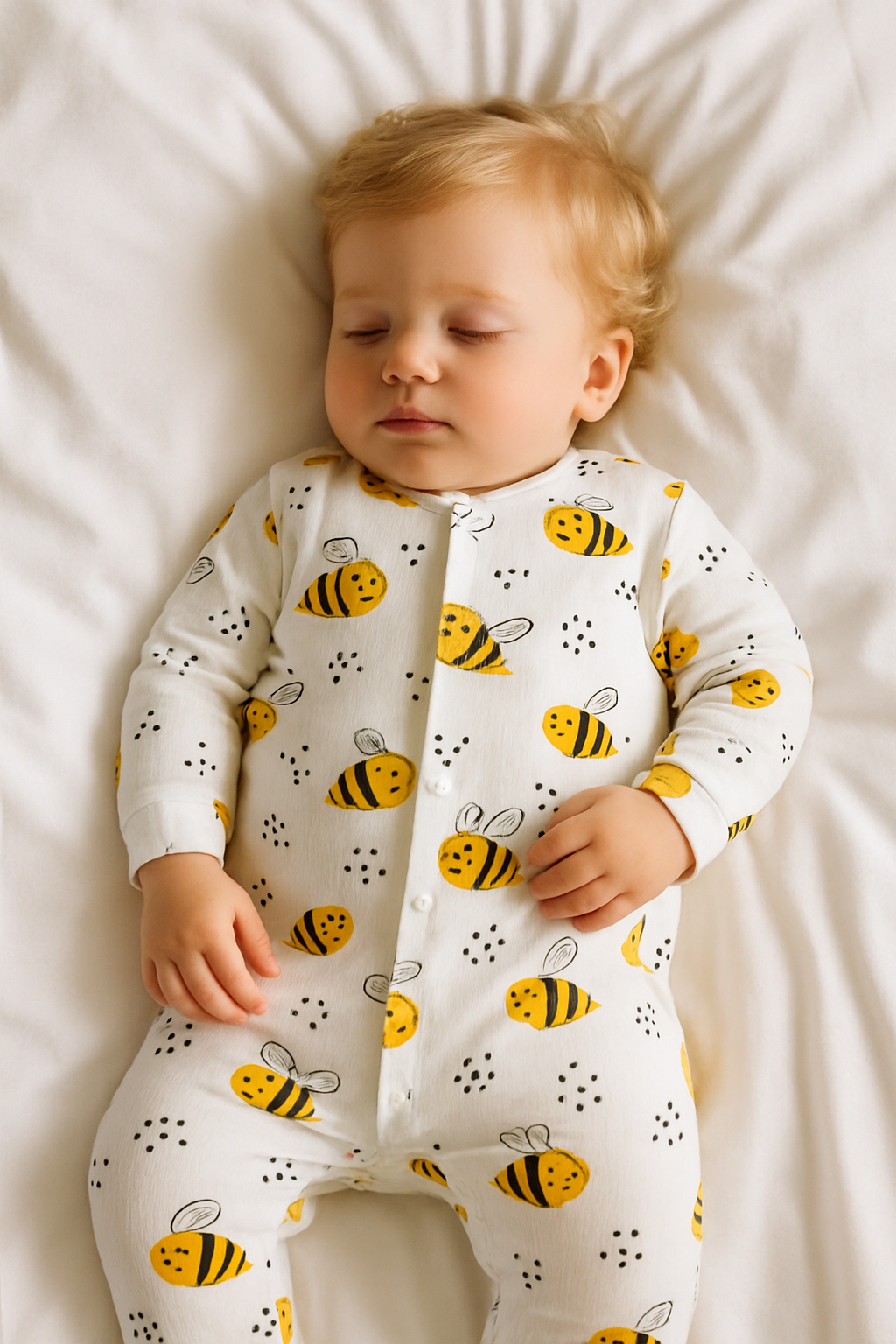 Himmelberg Baby – wholesale Sleepsuit – Baby – Honeybee Hugs Ribbed Baby Sleepsuit1
