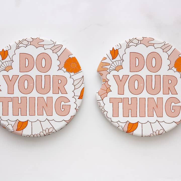 Do Your Thing Car Coasters for wholesale by XO Wholesale