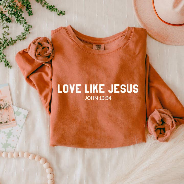 Christian Love Like Jesus Comfort Colors Sweatshirt for wholesale by Verita Culture