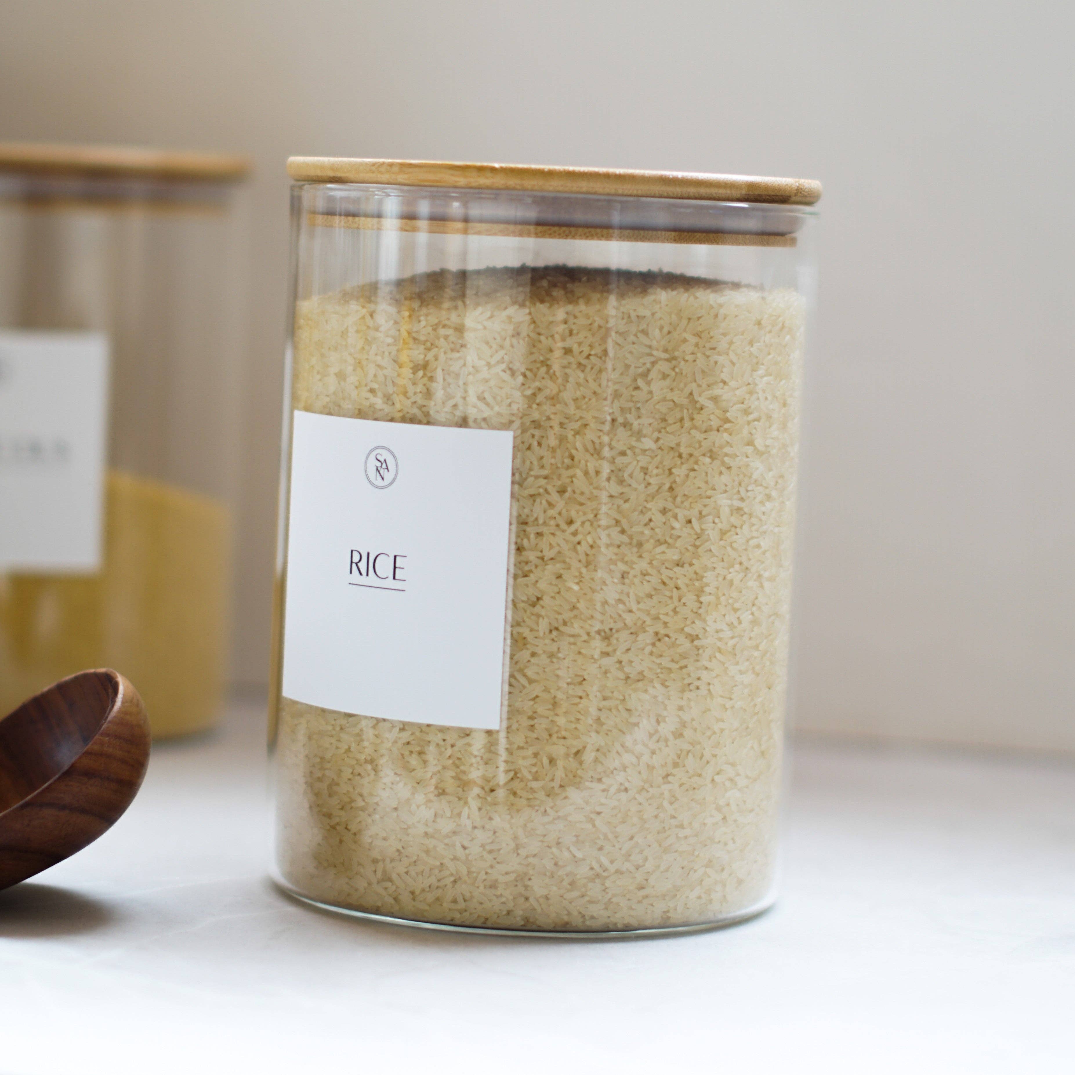 So At Nature – wholesale Matlåda – Ultimat Köksskafferisats - 8 lufttäta burkar med vattentäta etiketter7