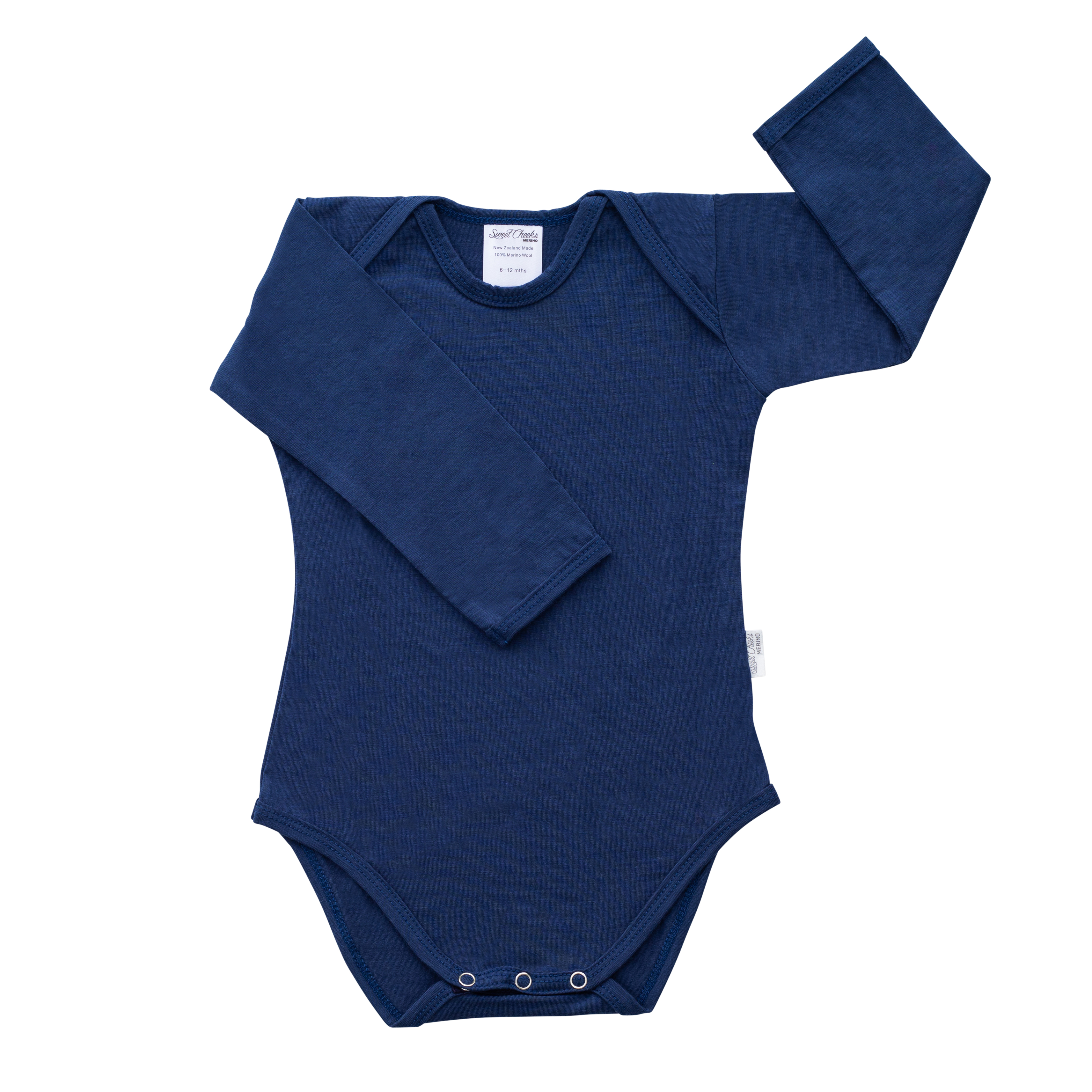 Sweet Cheeks Merino – wholesale Bodysuit (non-footed) – Baby – Long Sleeve Bodysuit2