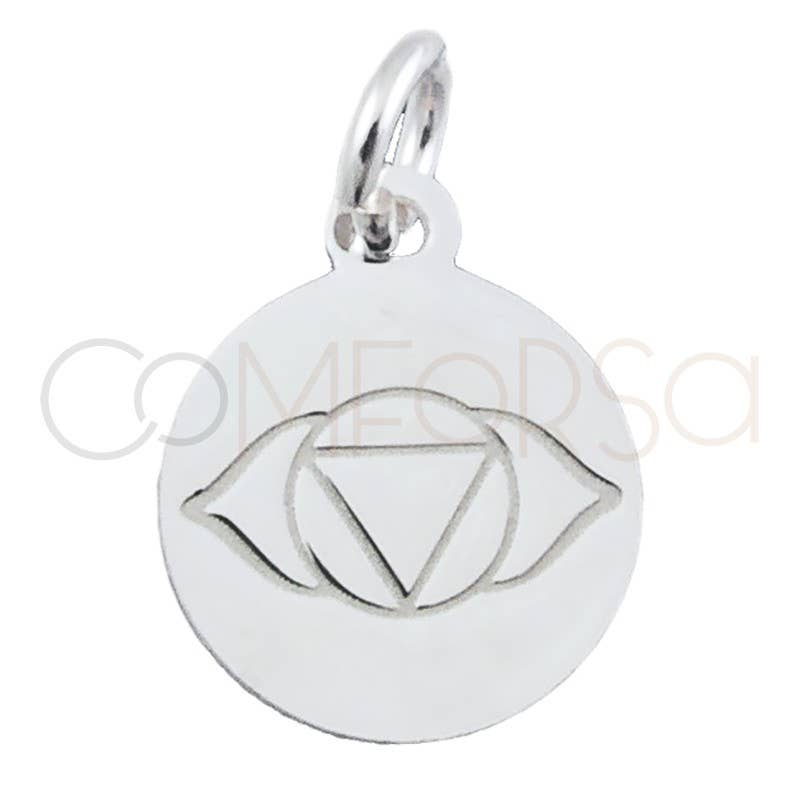 COM FORSA SL - Wholesale Individual Charm/Pendant - Sterling Silver 925 "Ajna" Pendant 10 Mm0