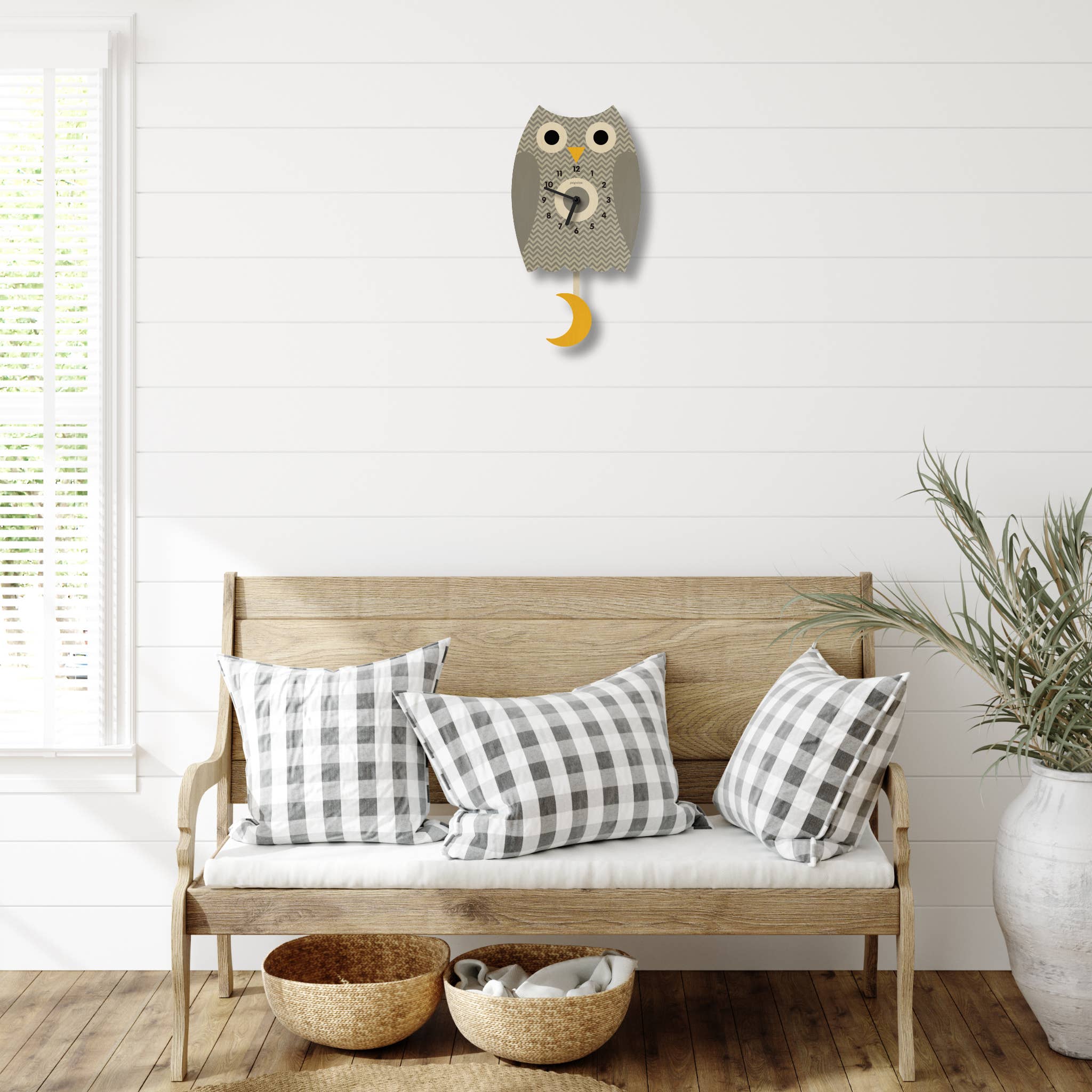 Popclox - Wholesale Wall Clock - Owl Pendulum Clock - Wood5