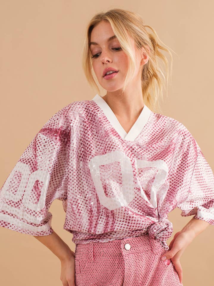 34250T - Classic American Football Jersey Construction Top for wholesale by Blue B