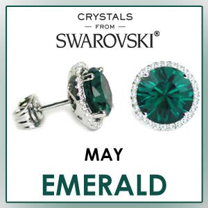 Glimmering Handmade - Wholesale Stud/Post Earrings - Birthstone Swarovski Crystal Handmade Silver Solitaire Studs4