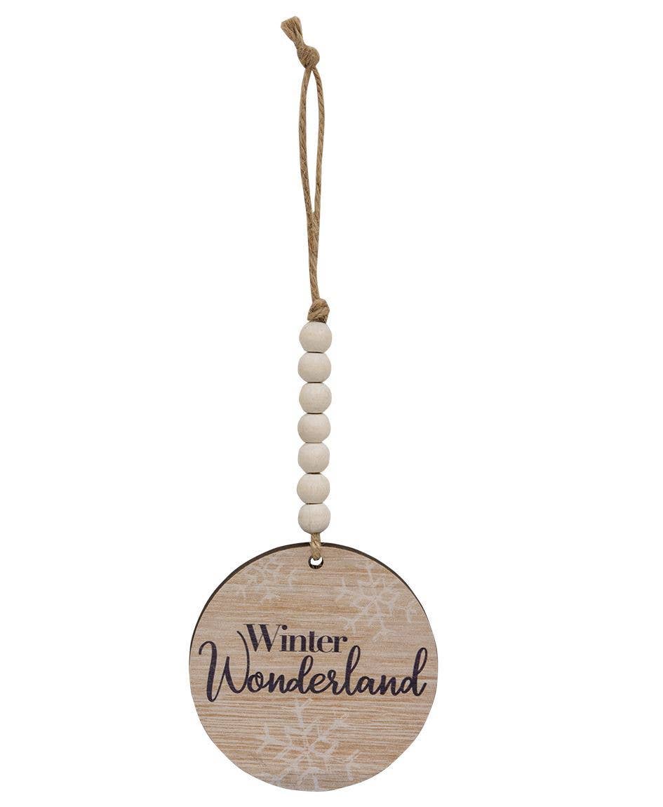 Col House Designs – wholesale Prydnadsset – Pärlstav snöflinga ordstäv julprydnad, 3 diverse3