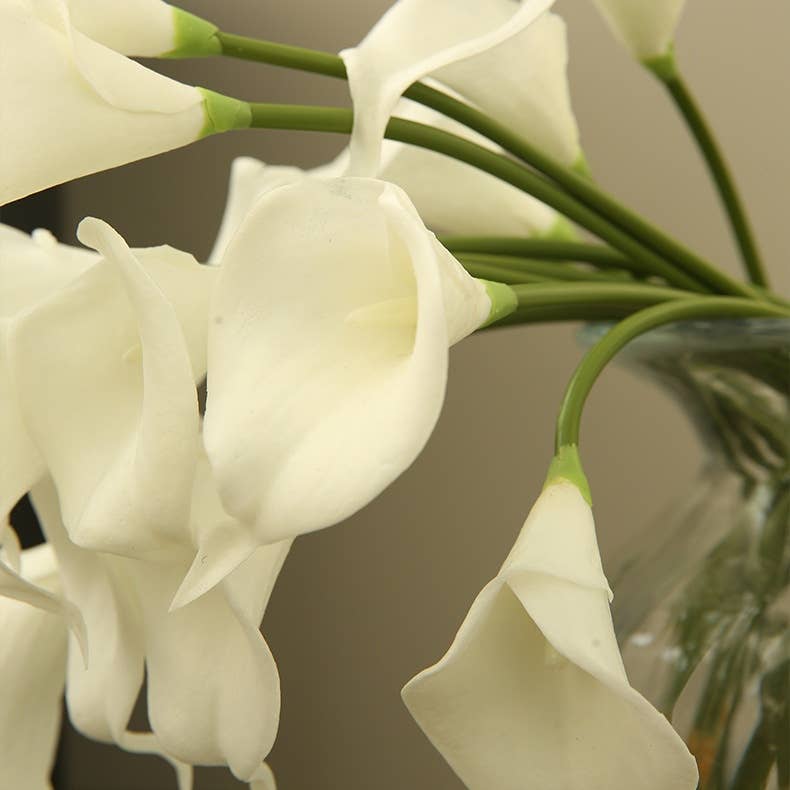 ACNITE(We cover U.S. import duties) - Wholesale Artificial Flowers - Artificial Calla lily,real touch white flowers for spring6