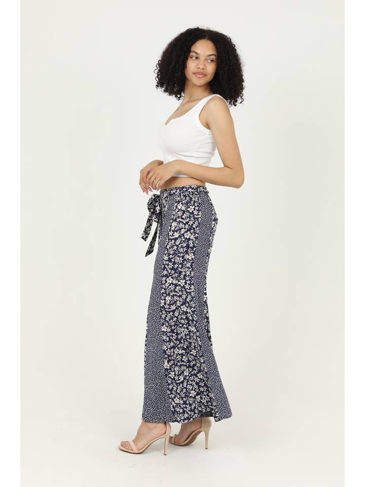 ANGIE - Wholesale Pants - Women's - 25S76-WA67-WA68 TWIN PRINT FLARE PANTS