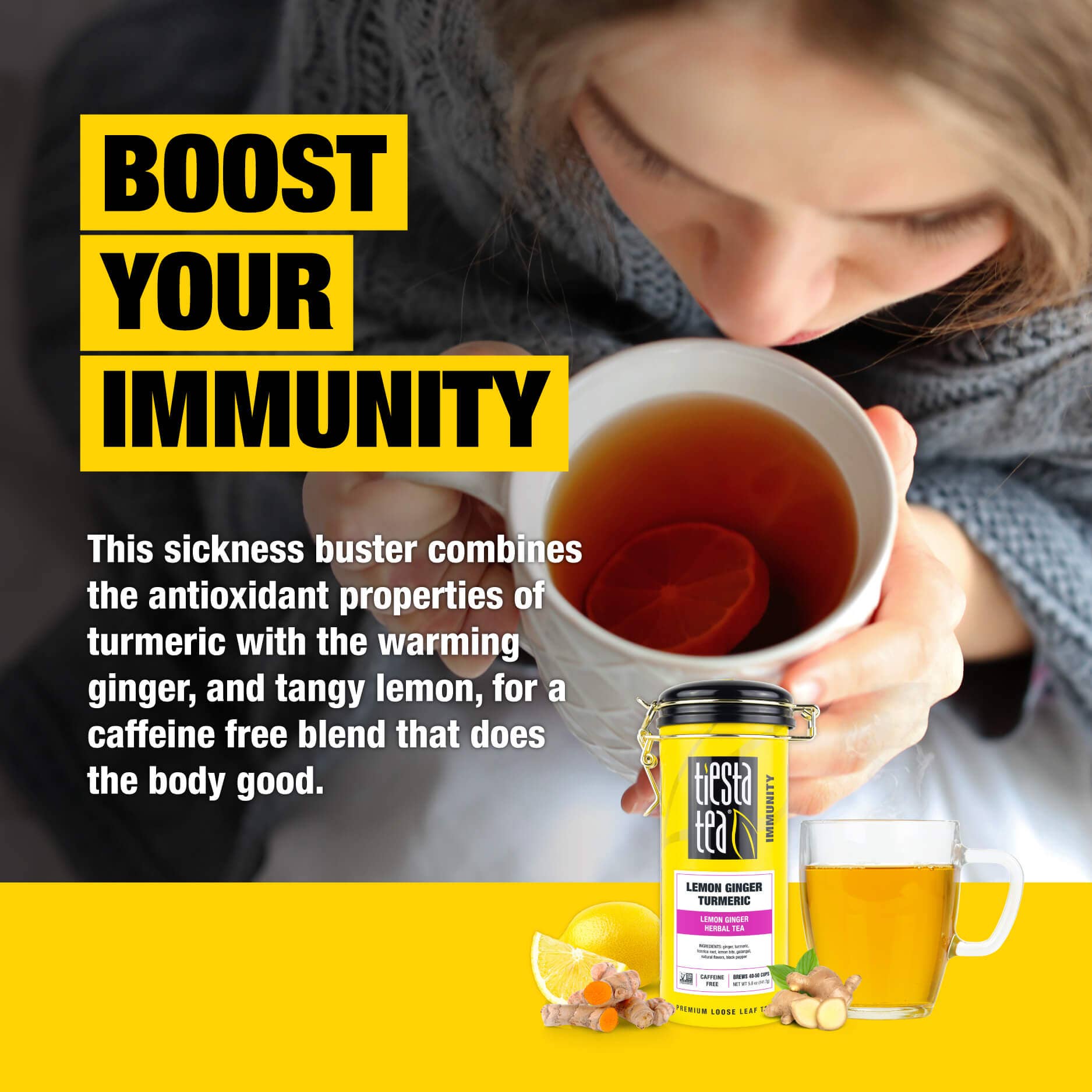 Tiesta Tea Company (loose leaf teas & accessories) - Vente Thé en vrac - Thé Citron Gingembre Curcuma | Mélange Bien-Être Sans Caféine12