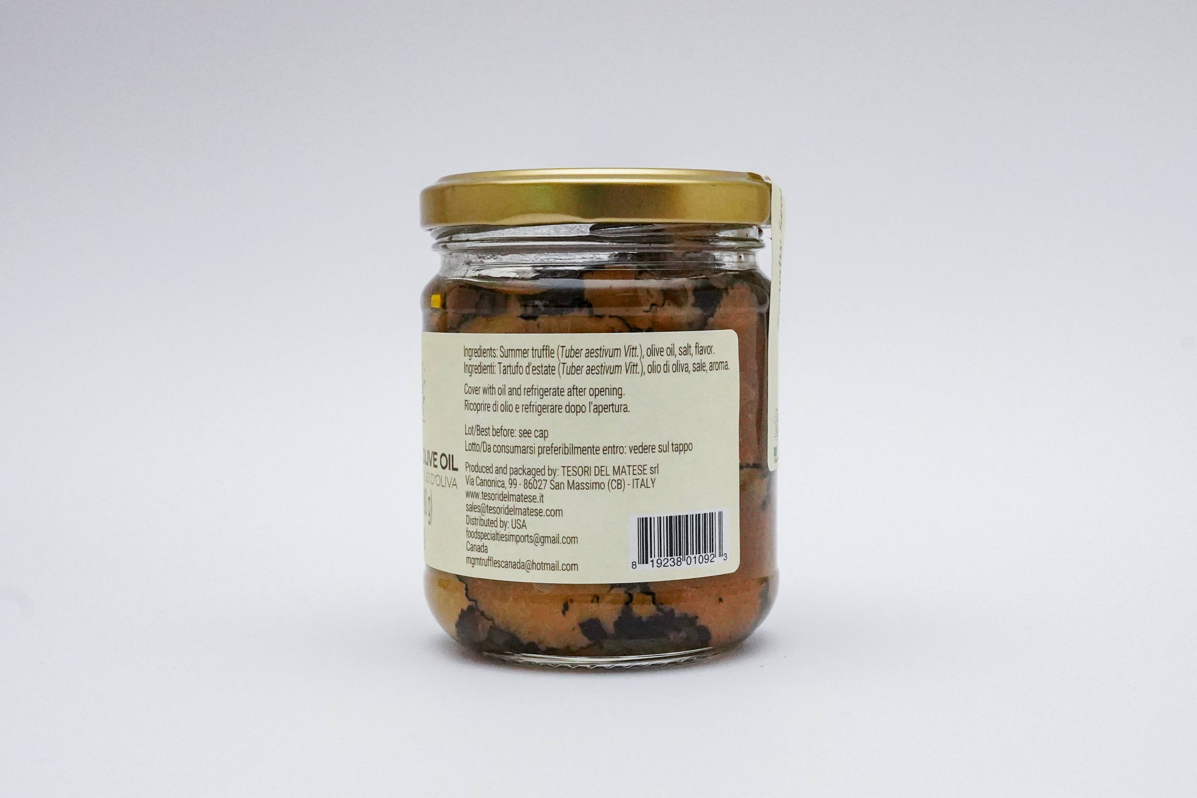 Tesori Del Matese - Wholesale Sauce - Sliced Black Truffle In Olive Oil - Carpaccio 6.4 OZ/180 g2
