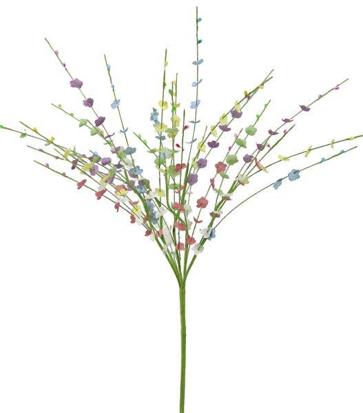 General Wholesale Inc - Wholesale Artificial Flowers - 24"L FOAM FLOWER/PIP SPRAY - PASTEL MULTI - FH78732K0