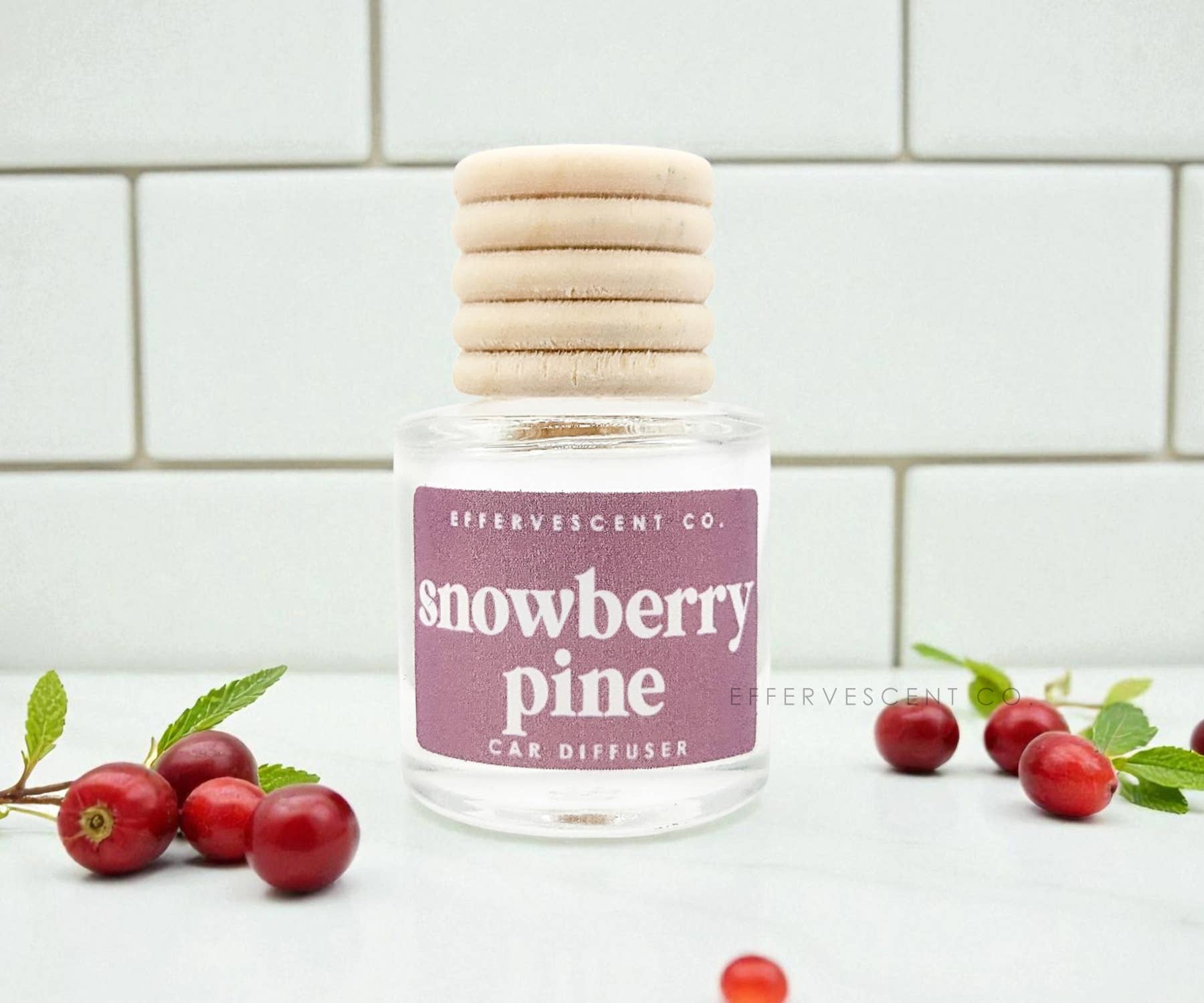 Effervescent Co. - Wholesale Car Freshener - Unisex - Snowberry Pine | Car Diffuser
