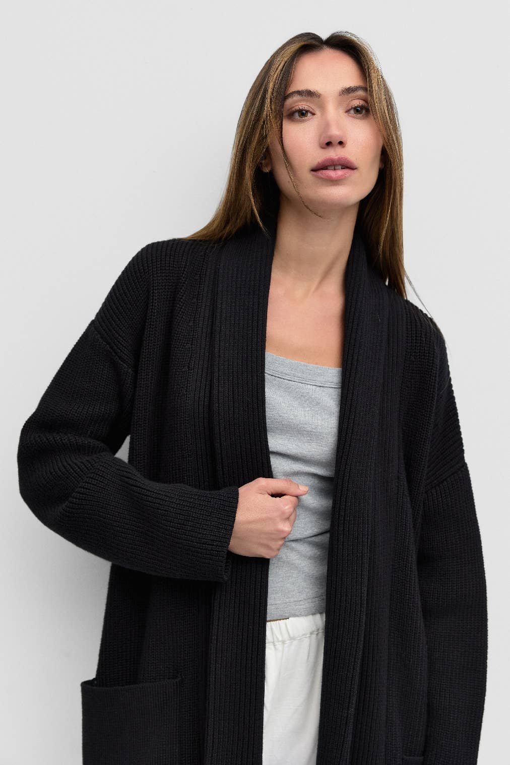 MOD REF - Vente Cardigan – femme - Le Cardigan Lynn | Cardigan à Col Châle Oversize3