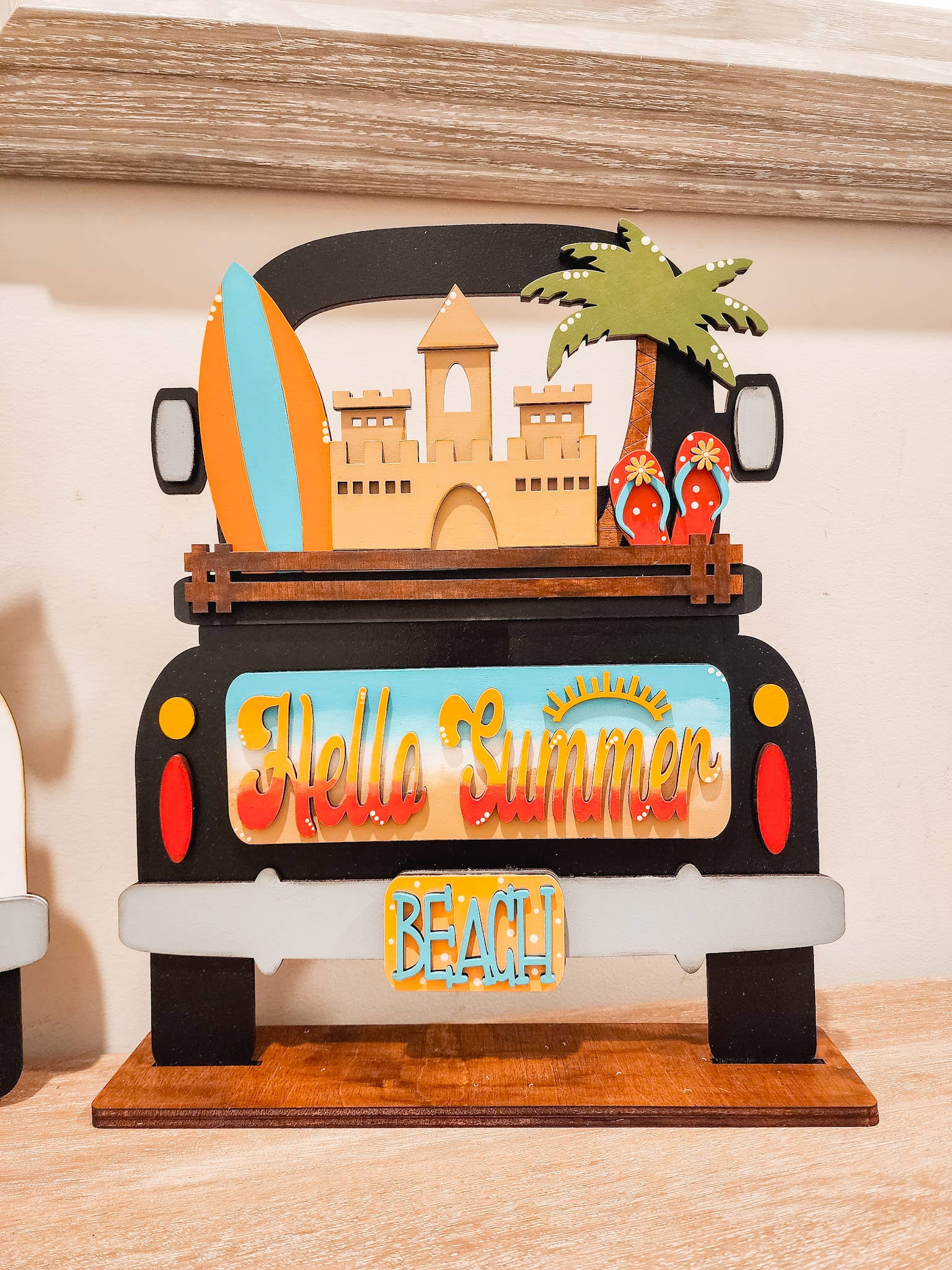 Hollow Grove Designs - Wholesale Door Hanger - Hello Summer Truck Insert| Interchangeable Beach Door Hanger3
