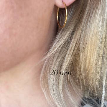 GoldFi - Wholesale Hoop Earrings - 18k Gold Filled Endless Hoop Earrings Gold Hoops 20mm, 30mm,