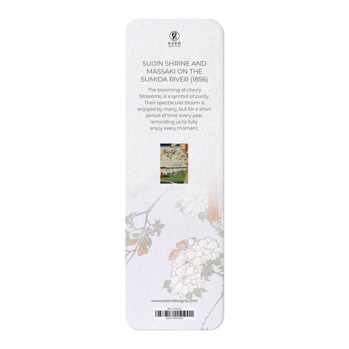 Ezen Trade - Wholesale Bookmark - SUIJIN SHRINE AND MASSAKI ON THE SUMIDA RIVER (1856): Japanese Bookmark1
