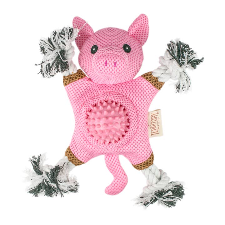 Territory Farm Friends Piggy 2-in-1 Dog Toy for wholesale by Original Territory
