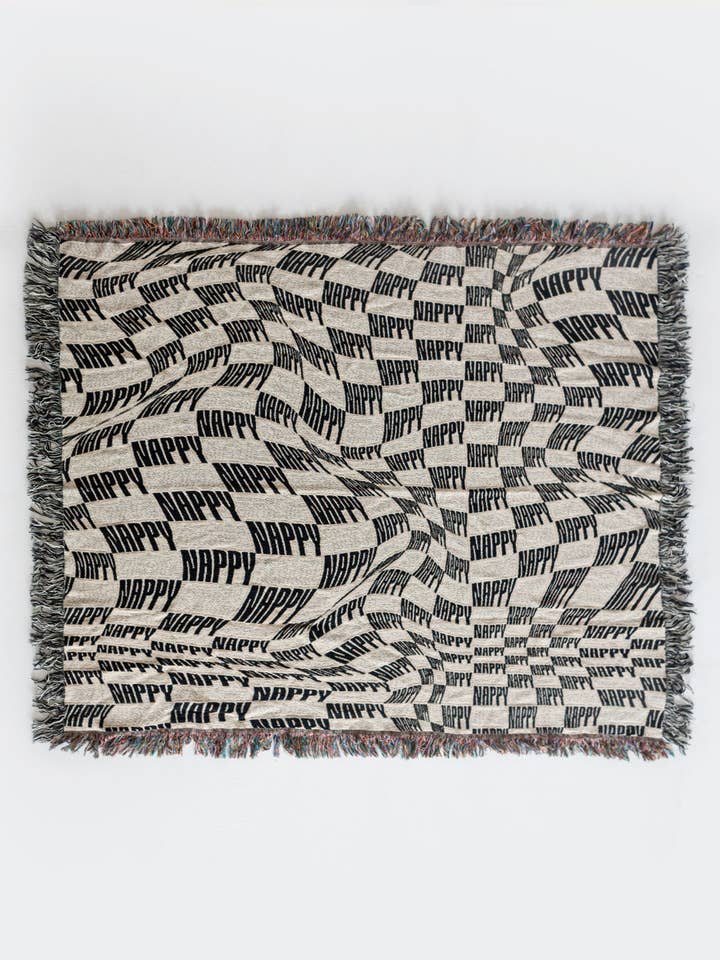 Warped Nappy Logo Throw for wholesale by Nappy Head Club