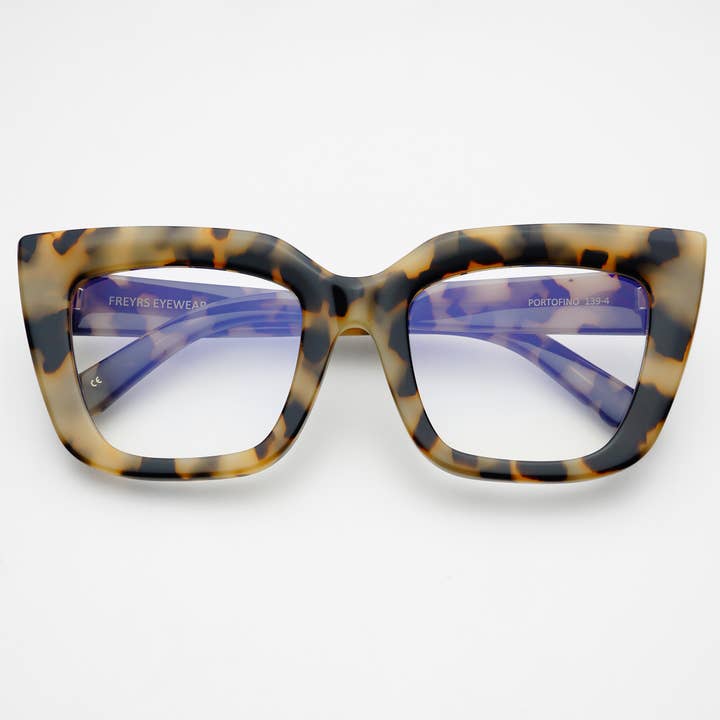Milky Tortoise Portofino Blue Light Readers Reading Womens Eyeglasses for wholesale on Faire