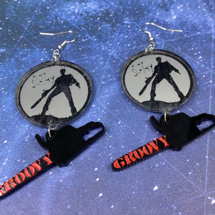 Orecchini pendenti Ashy Slashy per la vendita all'ingrosso da parte di Moody Girl Accessories